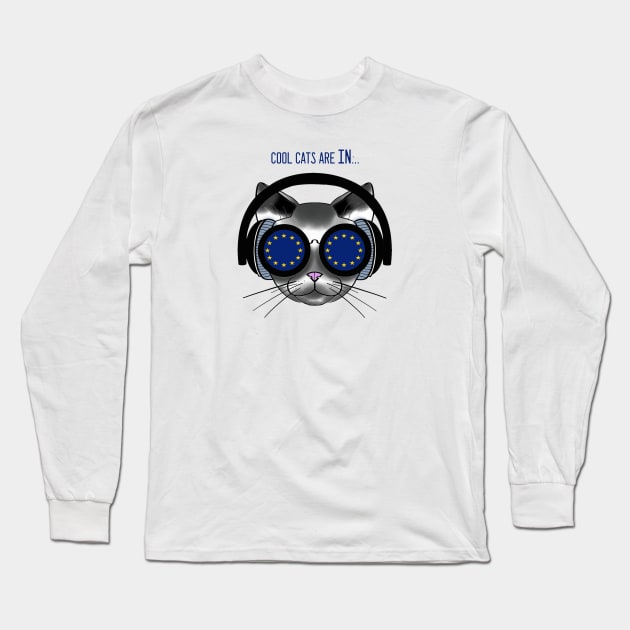 Cool cats are IN Long Sleeve T-Shirt by Blacklinesw9